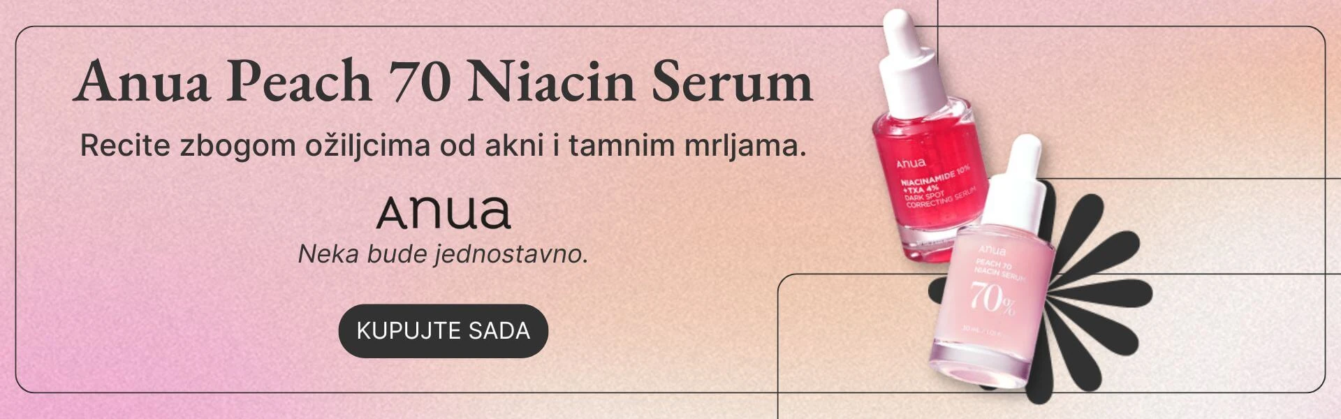 Anua Peach 70 Niacin Serum za ujednačeniji izgled tena