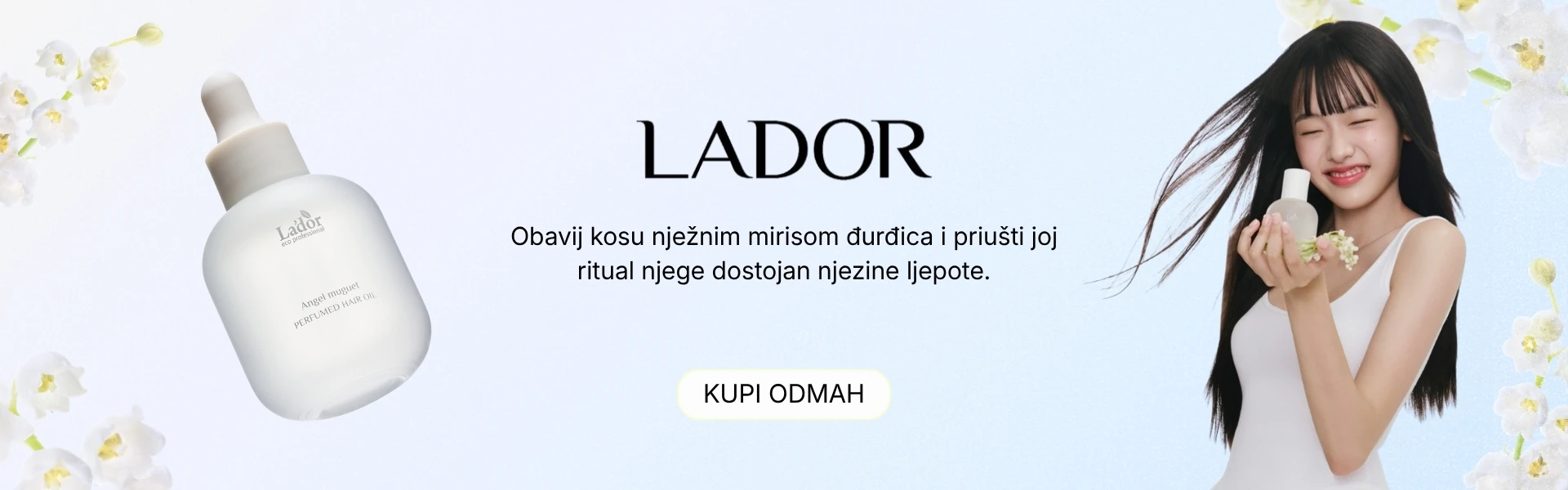Lador parfemsko ulje za kosu s nježnim mirisom đurđice