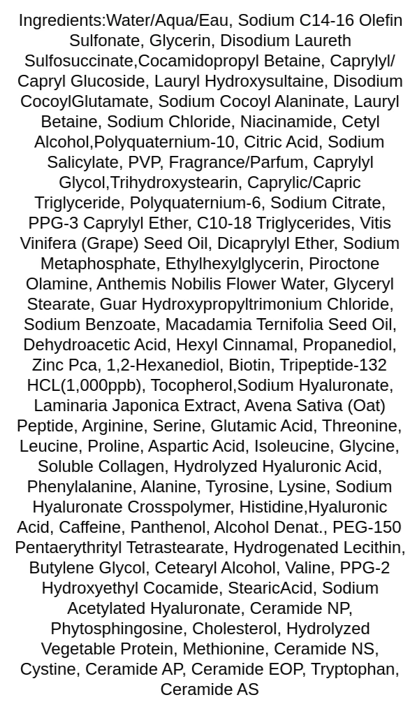 cosrx-peptide-132-ultra-perfect-hair-bonding-shampoo-ingredients