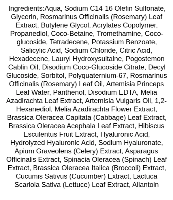 kaine-rosemary-relief-gel-cleanser-ingredients