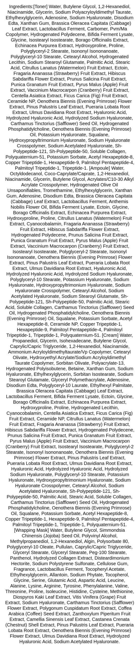 medipeel-red-lacto-collagen-skin-care-trial-kit-ingredients