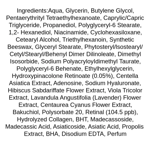 vt-cosmetics-vt-cica-reti-a-cream-005-ingredients