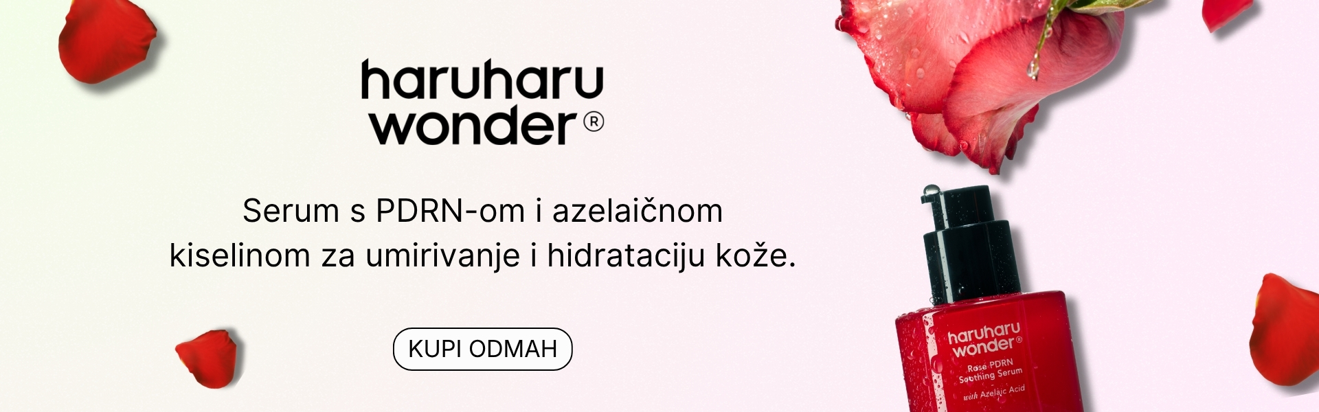 Haruharu Wonder Rose PDRN Soothing Serum s azelaičnom kiselinom za umirivanje i hidrataciju kože