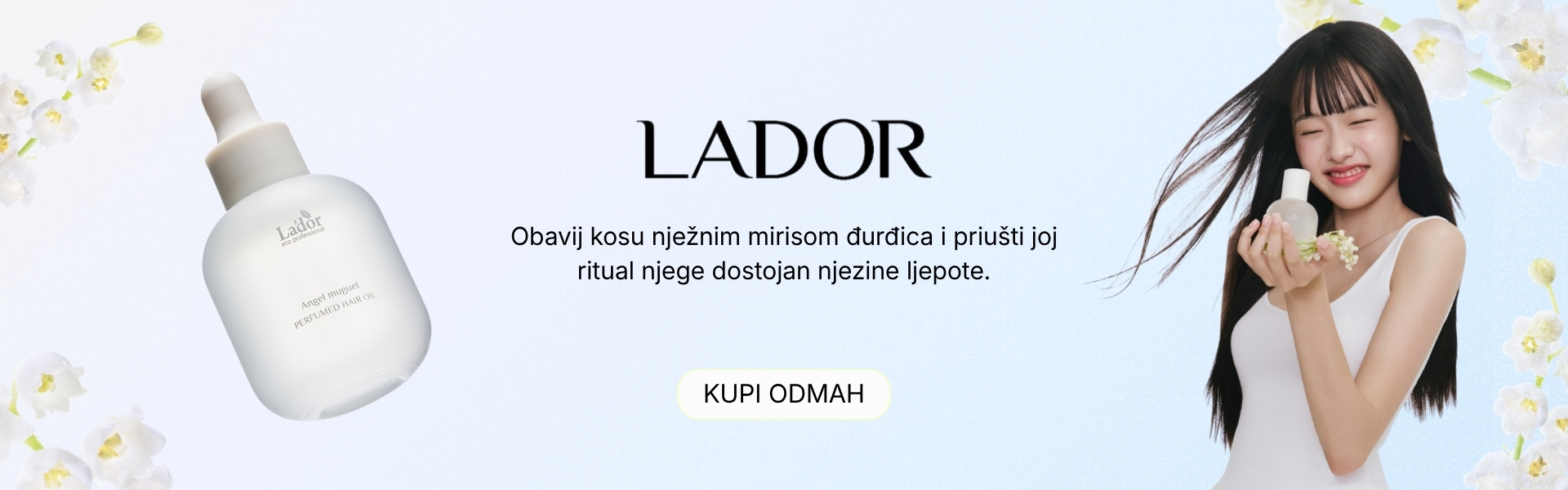Lador parfemsko ulje za kosu s nježnim mirisom đurđice