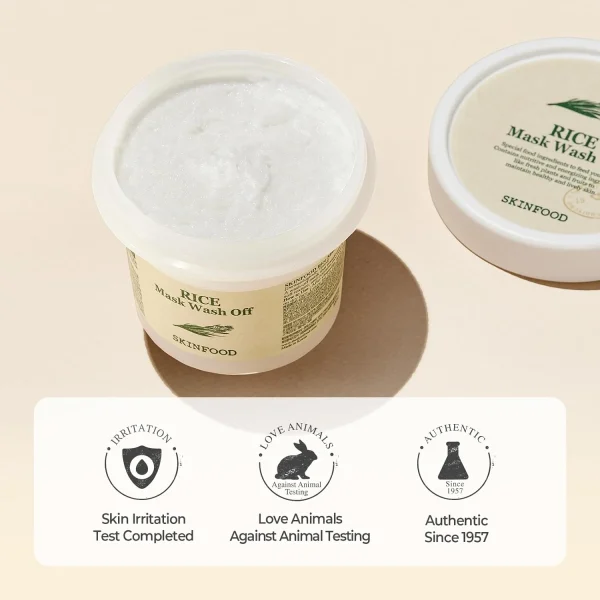 Skinfood - Rice Mask Wash Off 100g — fotografija 5