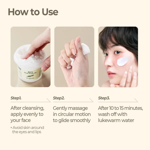 Skinfood - Rice Mask Wash Off 100g — fotografija 8